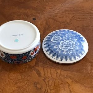 Tiffany & Co Peony Porcelain Trinket Box